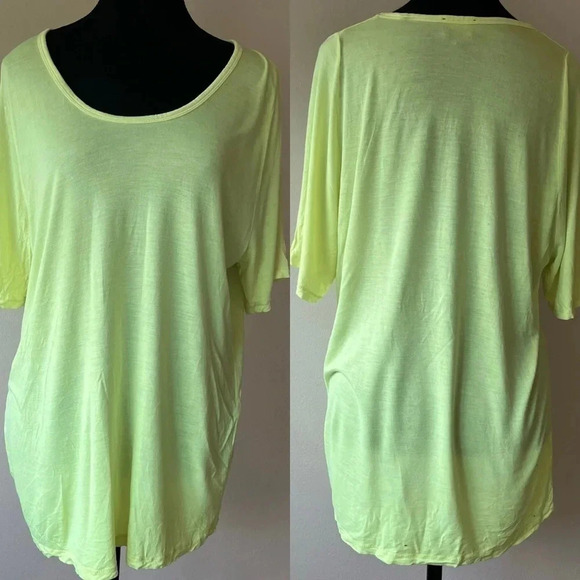 Aritzia Tops - Aritzia Wilfred Free Neon Lime  Short Sleeve Top